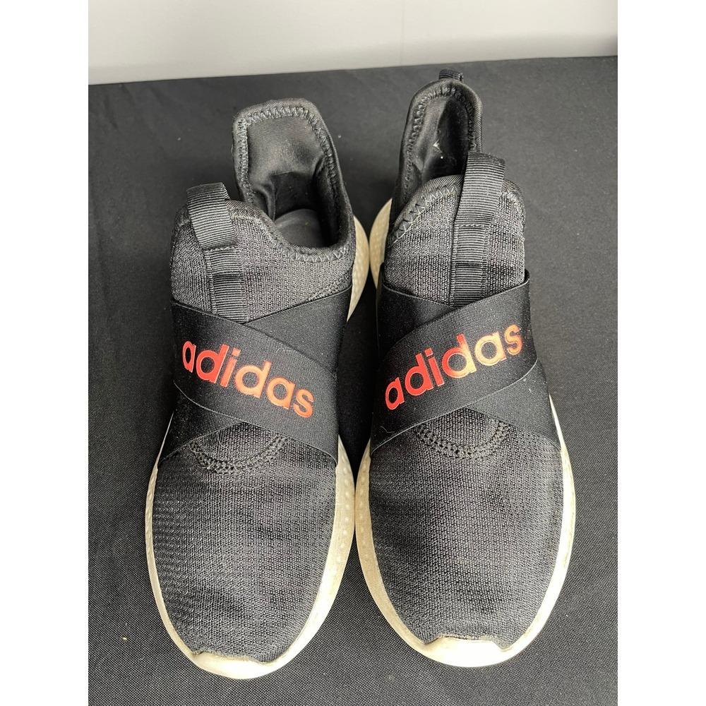 Adidas Puremotion Adapt Mens 9 Black Solar Red Slip On Sneakers FX7323